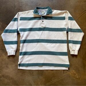 VTG 80s Eddie Bauer Oversized Baggy Striped Long Sleeve Shirt